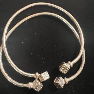 Vintage West Indian Sterling Silver Bangle Set